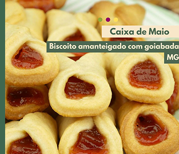 Biscoito amanteigado com goiabada - Sabor de Minas